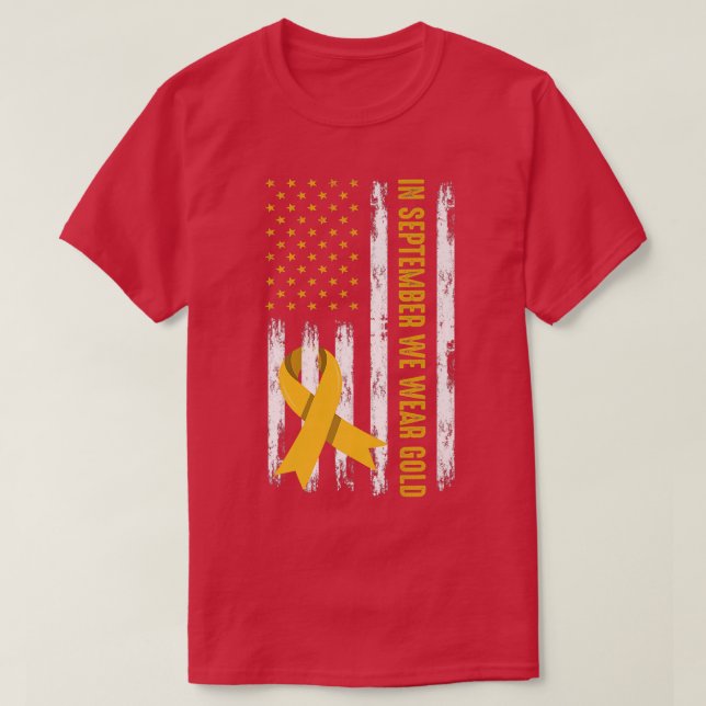 I september 2011 gav vi Guld barncancervårdsbelöni T Shirt (Design framsida)