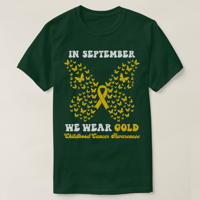 I september 2011 gav vi guld barncancervårdsbelöni t shirt (Design framsida)