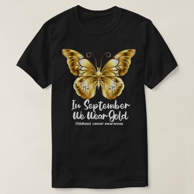 I september 2011 gav vi Guld barncancervårdsbelöni T Shirt (Design framsida)