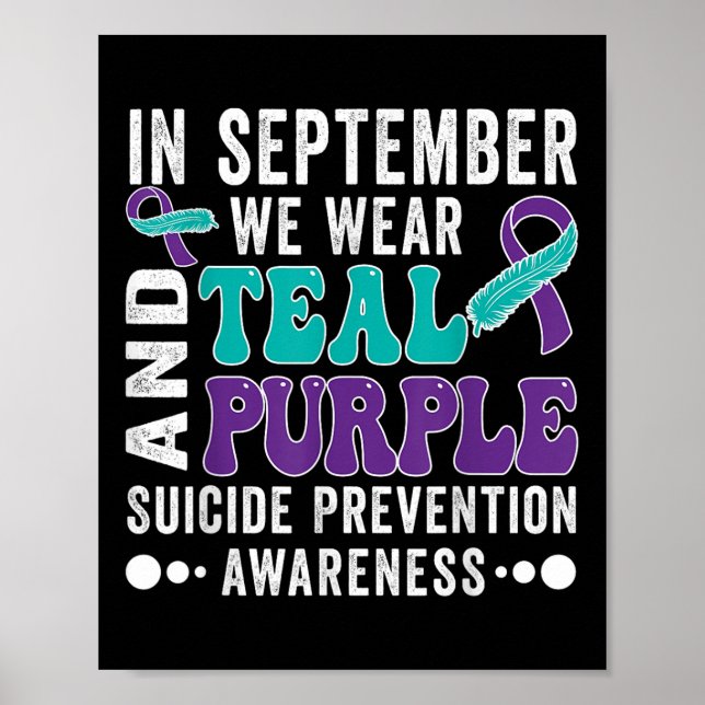 I september bär teal lila förebyggande av självmor poster (Framsidan)