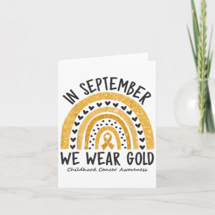 I September Bär Vi Guld Childhood Cancer Medvetenh Kort
