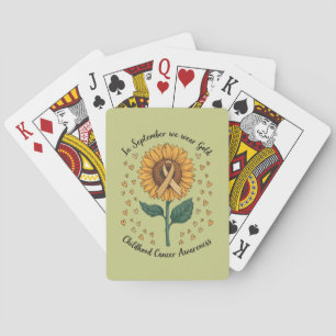 I September Bär Vi Guld Medvetenhet Om Barncancer Casinokort