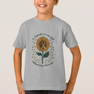 I September Bär Vi Guld Medvetenhet Om Barncancer T Shirt