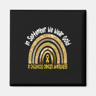 I September Bär Vi Medvetenhet Om Barncancer Magnet