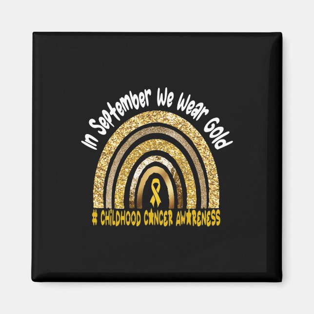 I September Bär Vi Medvetenhet Om Barncancer  Magnet (Framsidan)