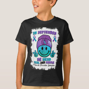 I September Bär Vi Teal Lila Band Självmord Pr T Shirt