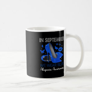 I september Bära Blue Högklackars Alopecia Awarene Kaffemugg