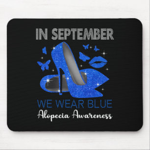 I september Bära Blue Högklackars Alopecia Awarene Musmatta