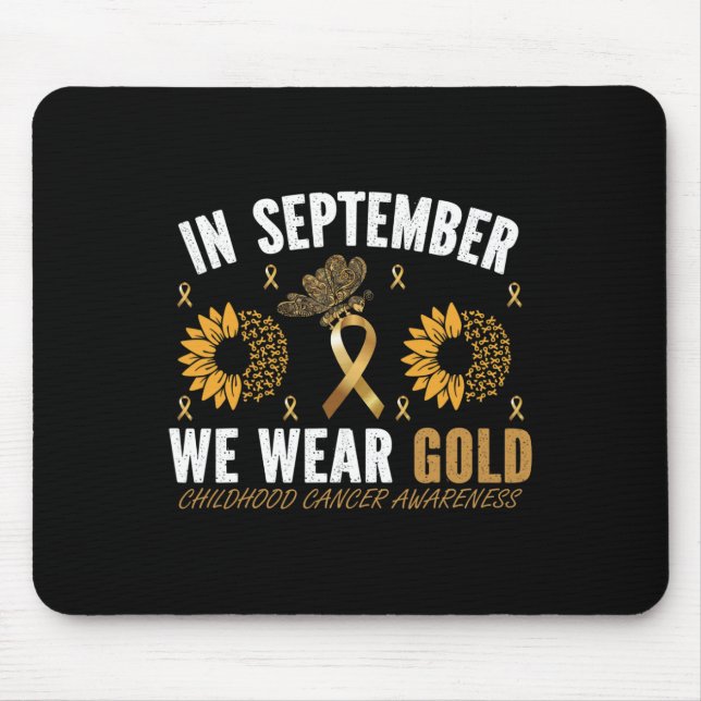 I SEPTEMBER BÄRA GULD CHILDHOOD CANCER AWARENE MUSMATTA (Framsidan)