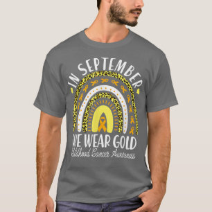 I september Bära Guld Leopard Rainbow Childhoo T Shirt