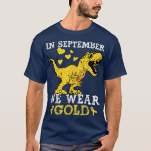 I september Bära Guld Trex barncancerår T Shirt