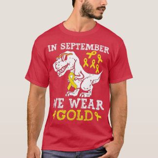 I september Bära Guld Trex barncancerår T Shirt