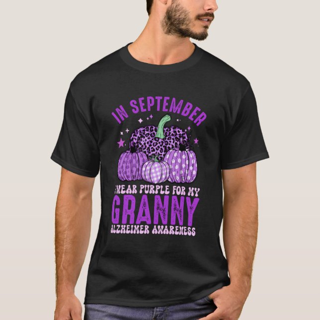 I september Bära Lila My Granny Alzheimer Awa T Shirt (Framsida)