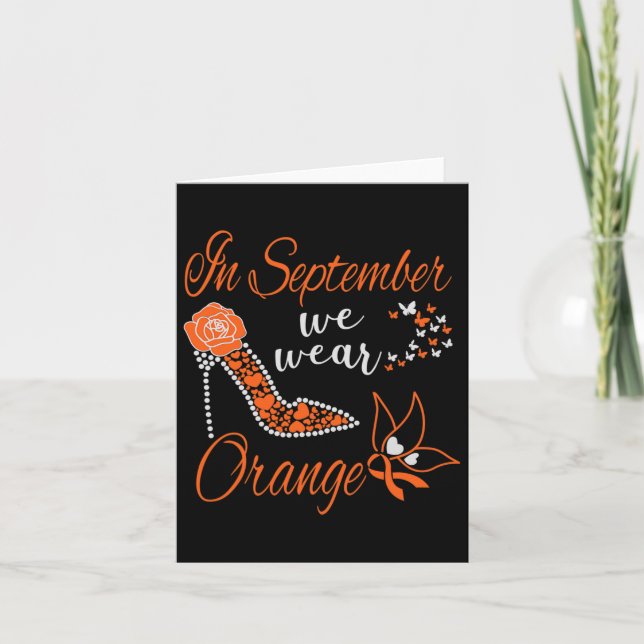 I september Bära Orange Leukemia Awareness Mon Kort (Framsida)