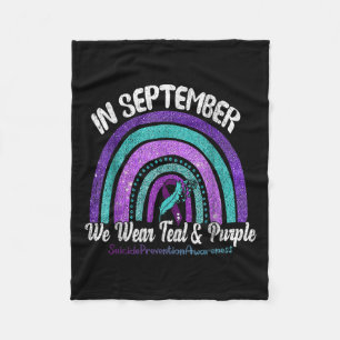 I september Bära Teal& Lila Rainbow Sui Fleecefilt