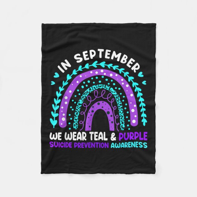 I september Bära Teal&amp; Lila Suicide Awa Fleecefilt (Framsidan)