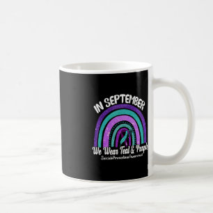 I september Bära Teal and Lila Rainbow Suici Kaffemugg