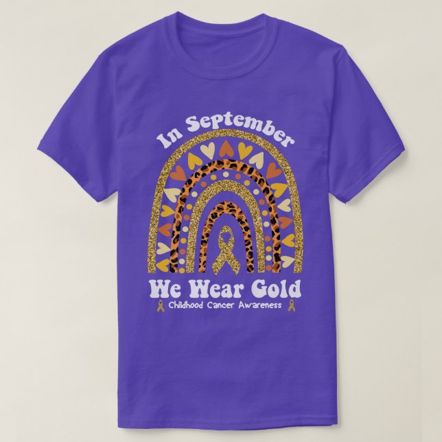 I september Bära vi Golds Rainbow Childancy Cance T Shirt (Design framsida)