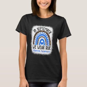 I september Bäror vi Blue Alopecia Areata Awarenes T Shirt