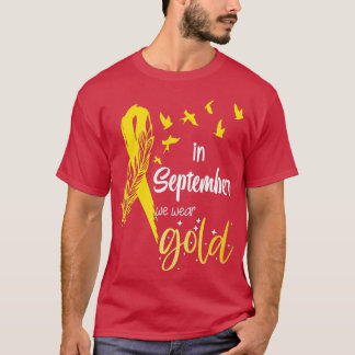 I september Bäror vi Guld-barncancer på menyflikso T Shirt