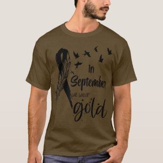 I september Bäror vi Guld-barncancer på menyflikso T Shirt