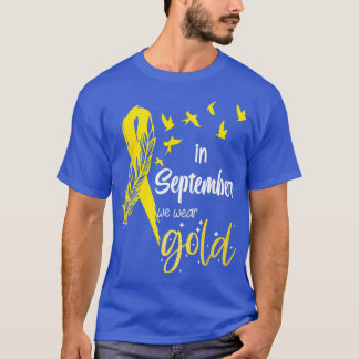 I september Bäror vi Guld-barncancer på menyflikso T Shirt