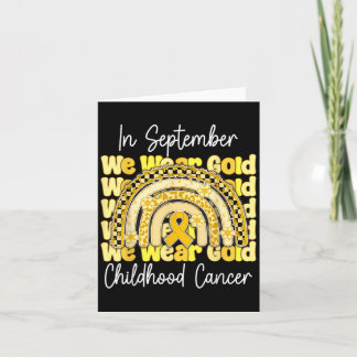 I september Bäror vi Guld, barncancer, regnbåge Kort