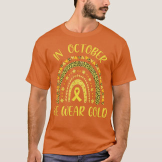 I september Bäror vi Guld leopard barncancer T Shirt