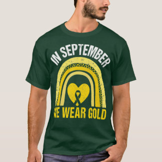 I september Bäror vi Guld regnbågscancer i barndom T Shirt
