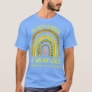 I september Bäror vi Guld regnbågscancer i barndom T Shirt