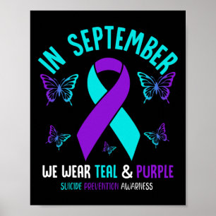 I september Bäror vi Lila Ribbon Suicide Pr Poster