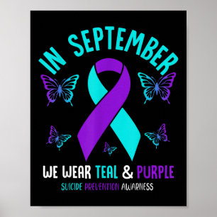 I september Bäror vi Lila Ribbon Suicide Pr Poster