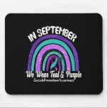 I september Bäror vi teal och Lila Rainbow Suici Musmatta<br><div class="desc">I september Bäror vi medvetandegörandet om regnbåge och Lila om självmord</div>