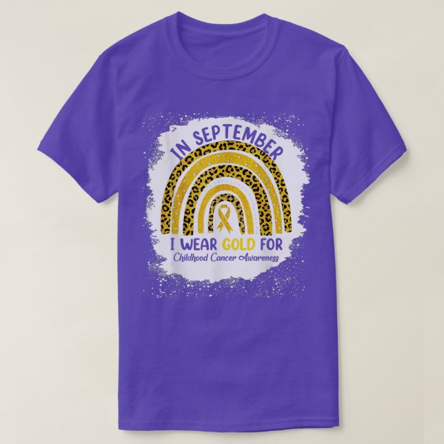 I september i Bära Guld för barncancerkrig T Shirt (Design framsida)