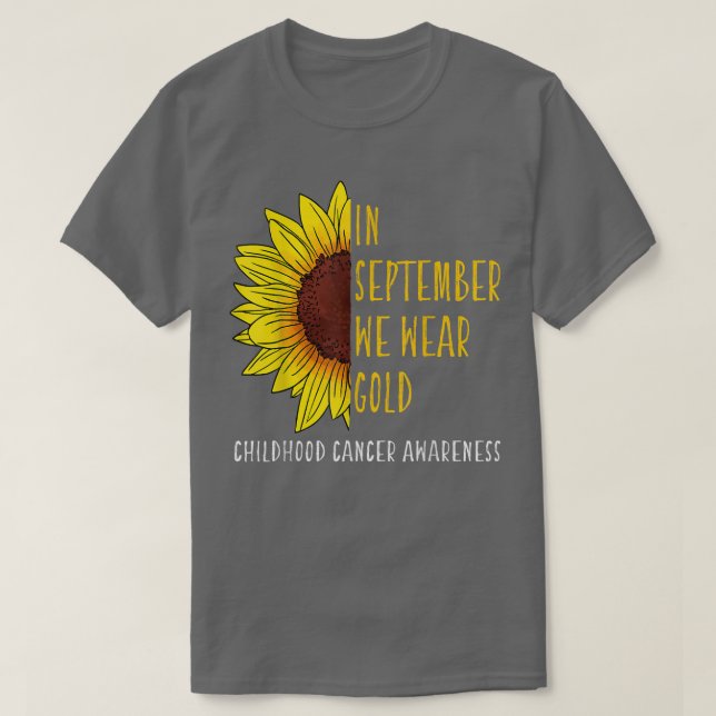 I september uppmärksammade Bära Guld barncancer T Shirt (Design framsida)