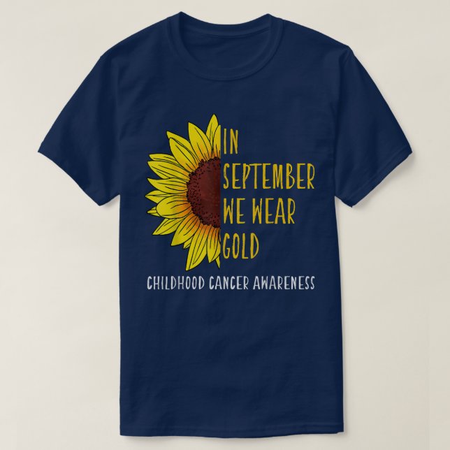 I september uppmärksammade Bära Guld barncancer T Shirt (Design framsida)