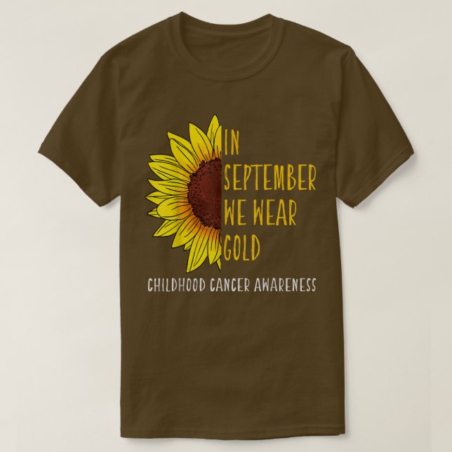 I september uppmärksammade Bära Guld barncancer T Shirt (Design framsida)