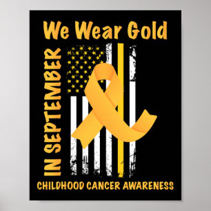 I september uppmärksammade vi Bära Guld barncancer Poster