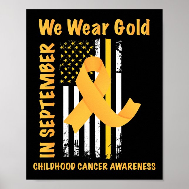 I september uppmärksammade vi Bära Guld barncancer Poster (Framsidan)