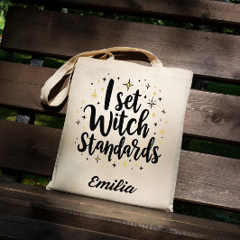 I Set Witch Standards Anpassningsbar Halloween Tot Tygkasse