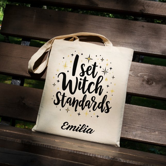 I Set Witch Standards Anpassningsbar Halloween Tot Tygkasse (Skapare uppladdad)