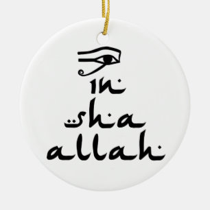 I Sha Allah Julgransprydnad Keramik