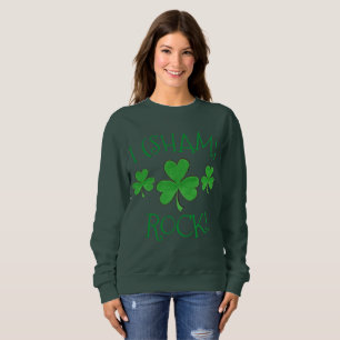 I (Sham) Sten Lucky Irish Grönt Shamrock Klöver T Shirt
