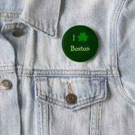 I Shamrock Boston Grönt St patricks day Knapp