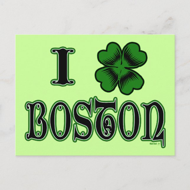 I Shamrock Boston Postcard Vykort (Framsida)
