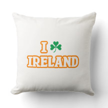 "I [SHAMROCK] IRLAND" Dekorativ kudde