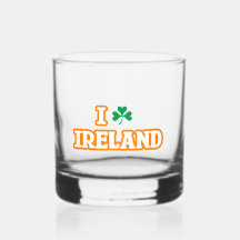 "I [SHAMROCK] IRLAND" Sten glas