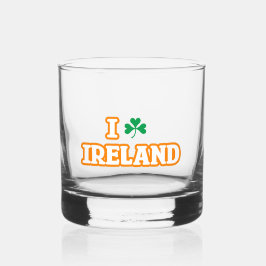 "I [SHAMROCK] IRLAND" Sten glas