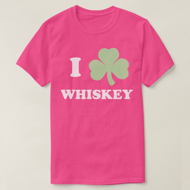 I Shamrock Whiskey T Shirt (Design framsida)