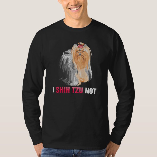 I Shih Tzu Not Animal T Shirt (Framsida)